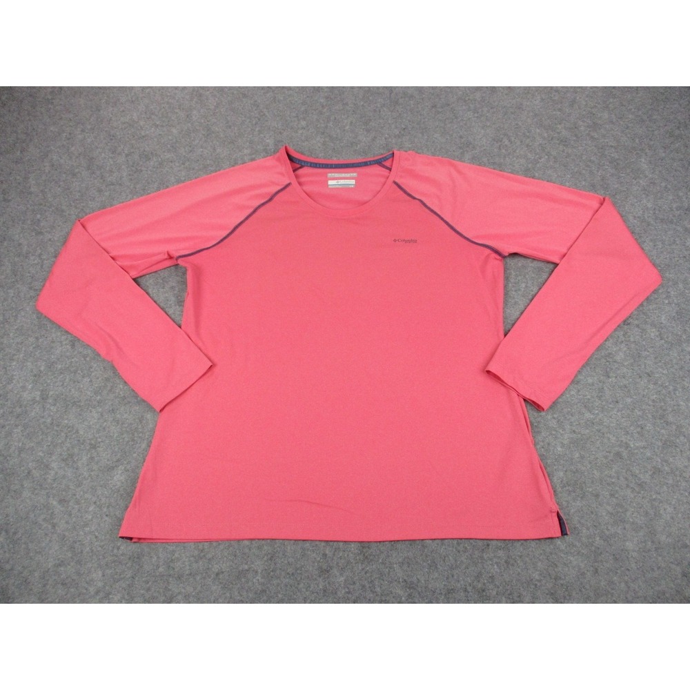 Columbia Shirt Womens Large Pink PFG Omni Shade Long Sleeve Fishing Top